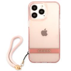 Carcasa COOL para iPhone 13 Pro Licencia Guess Rosa + Colgante