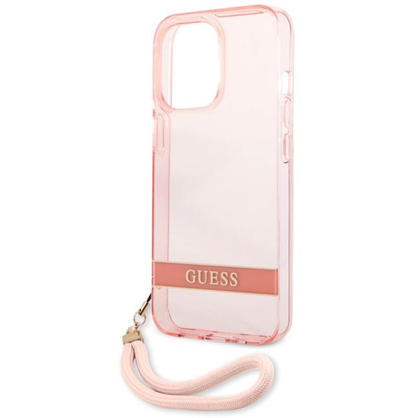 Carcasa COOL para iPhone 13 Pro Licencia Guess Rosa + Colgante