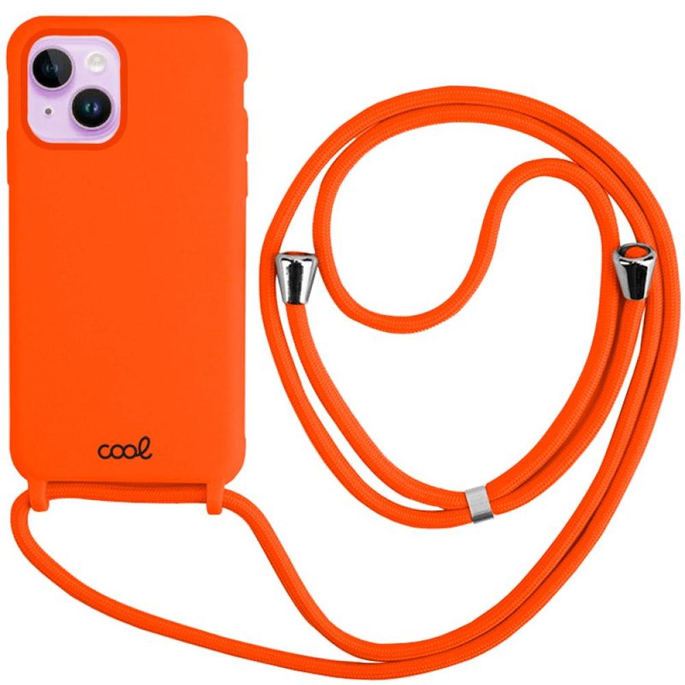 Carcasa COOL para iPhone 14 Cordón Liso Naranja