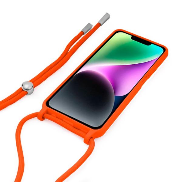 Carcasa COOL para iPhone 14 Cordón Liso Naranja