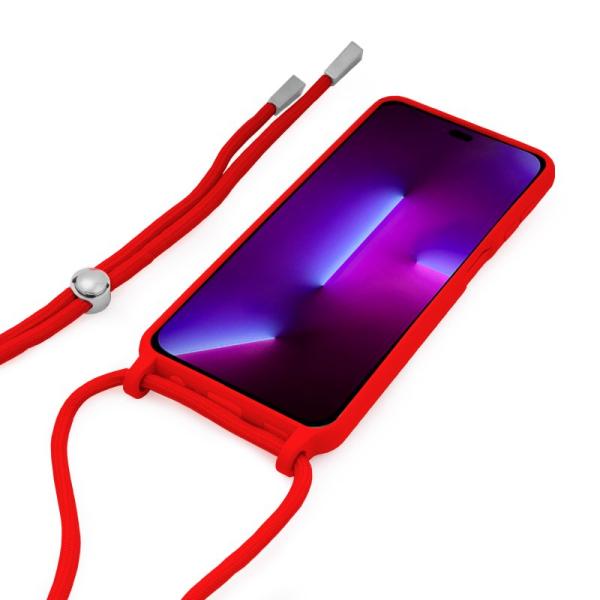 Carcasa COOL para iPhone 14 Pro Cordón Liso Rojo