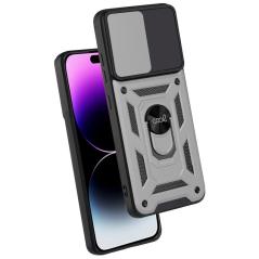 Carcasa COOL para iPhone 14 Pro Max Hard Ring Plata