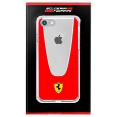 Carcasa COOL para iPhone 7 / 8 / SE (2020) / SE (2022) Licencia Ferrari Transparente Line Rojo
