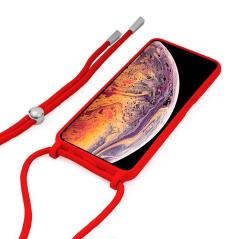 Carcasa COOL para iPhone XS Max Cordón Liso Rojo