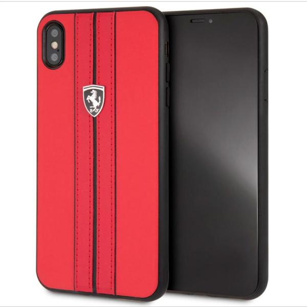 Carcasa COOL para iPhone XS Max Licencia Ferrari Piel Rojo
