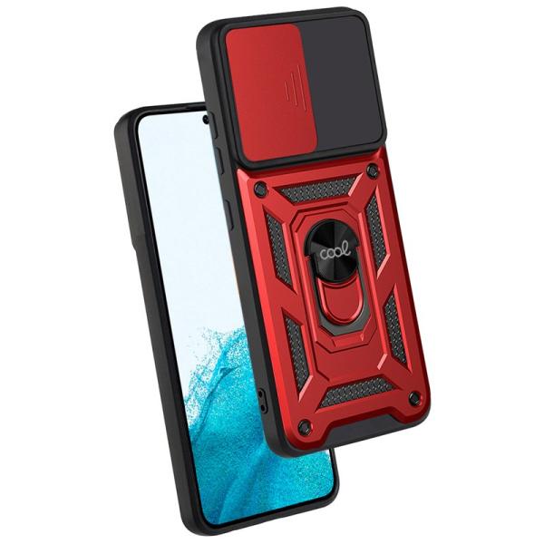 Carcasa COOL para Samsung S901 Galaxy S22 Hard Ring Rojo