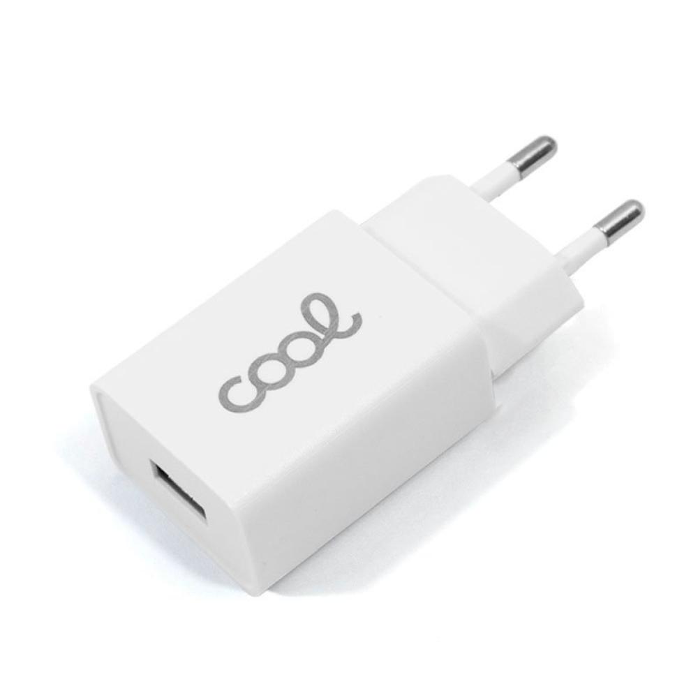 Cargador Red Universal Entrada 1 x USB COOL 2.1 Amperios Blanco