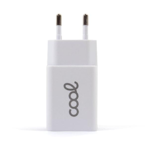 Cargador Red Universal Entrada 1 x USB COOL 2.1 Amperios Blanco