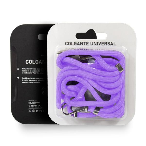 Cordón Colgante COOL Universal con Tarjeta para Smartphone Violeta