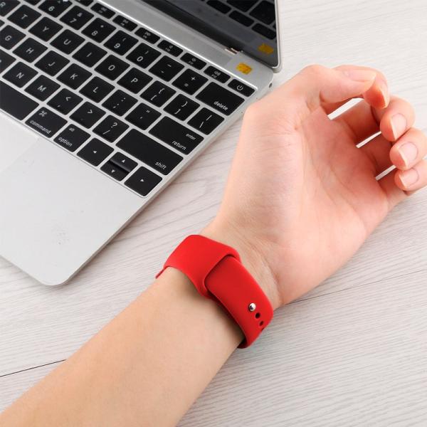 Correa COOL para Apple Watch Series 1 / 2 / 3 / 4 / 5 / 6 / 7 / SE (38 / 40 / 41 mm) Goma Rojo