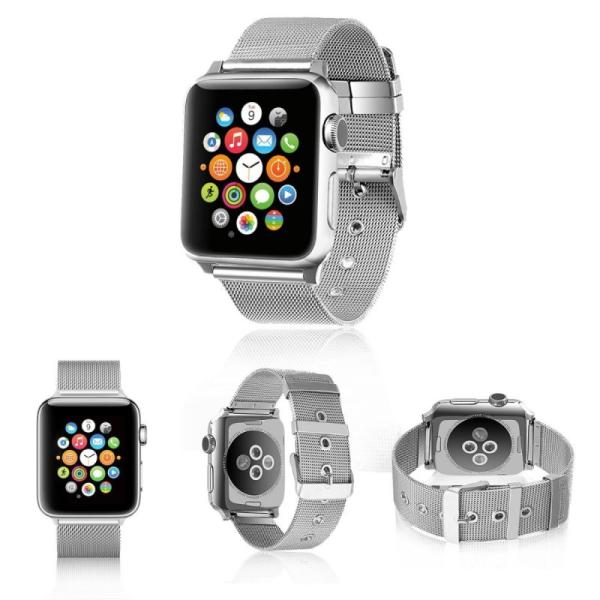 Correa COOL para Apple Watch Series 1 / 2 / 3 / 4 / 5 / 6 / 7 / SE (42 / 44 / 45 mm) Metal Plata