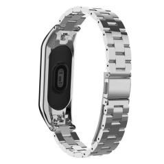 Correa COOL para Xiaomi Mi Band 5 / 6 / 7 / Amazfit Band 5 Steel Plata