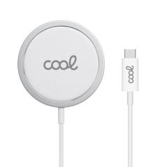 Dock Base Cargador MAGNÉTICO Smartphones Inalámbrico Qi COOL Blanco