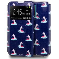 Funda COOL Flip Cover para Huawei P Smart 2021 Dibujos Tiburón