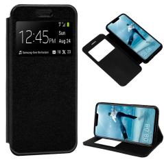 Funda COOL Flip Cover para Huawei P Smart Plus Liso Negro