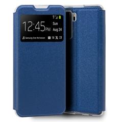 Funda COOL Flip Cover para Huawei P40 Lite 5G Liso Azul