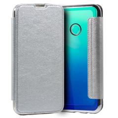 Funda COOL Flip Cover para Huawei P40 Lite E Leather Plata