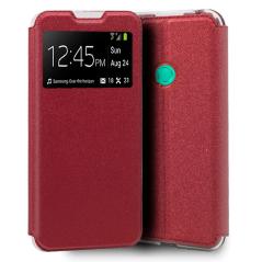 Funda COOL Flip Cover para Huawei P40 Lite E Liso Rojo