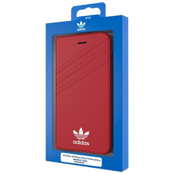Funda COOL Flip Cover para iPhone 6 Plus / iPhone 7 Plus / 8 Plus Licencia Adidas Rojo