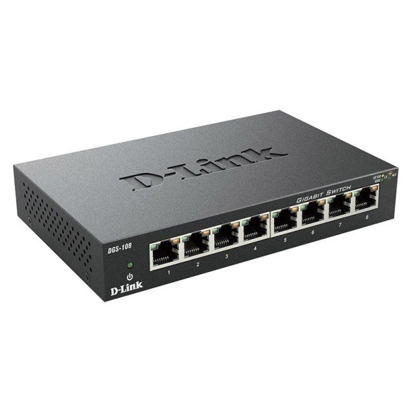 Switch D-Link DGS-108 8 Puertos/ RJ-45 10/100/1000 - Imagen 2