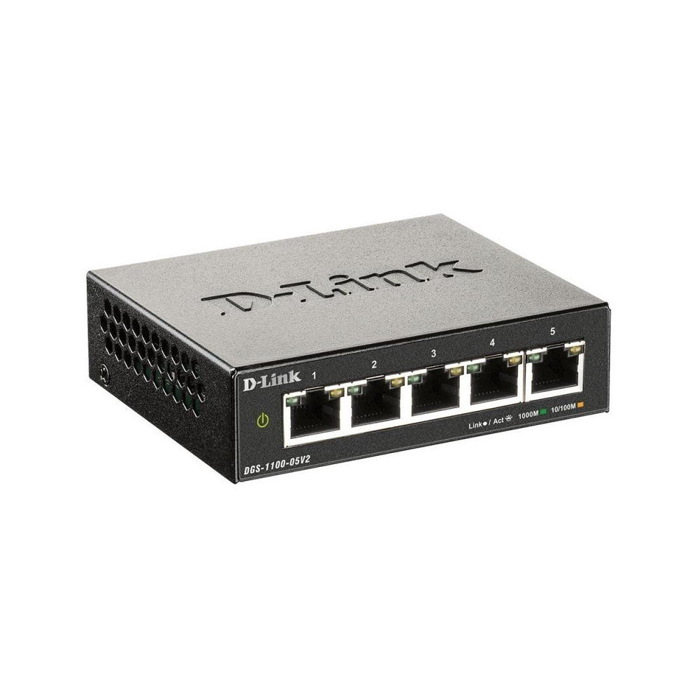 Switch D-Link DGS-1100-05V2 5 Puertos/ RJ-45 10/100/1000 - Imagen 1