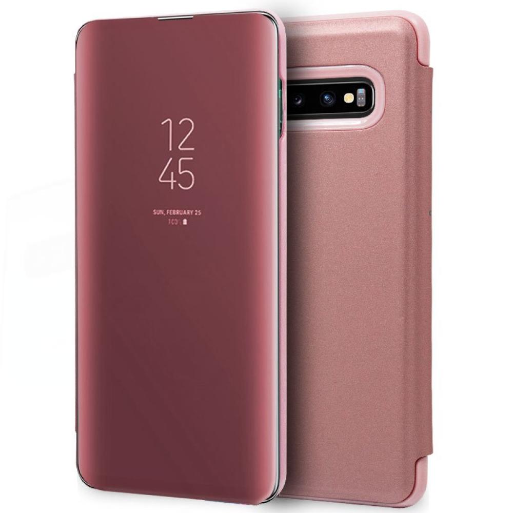 Funda COOL Flip Cover para Samsung G973 Galaxy S10 Clear View Rosa