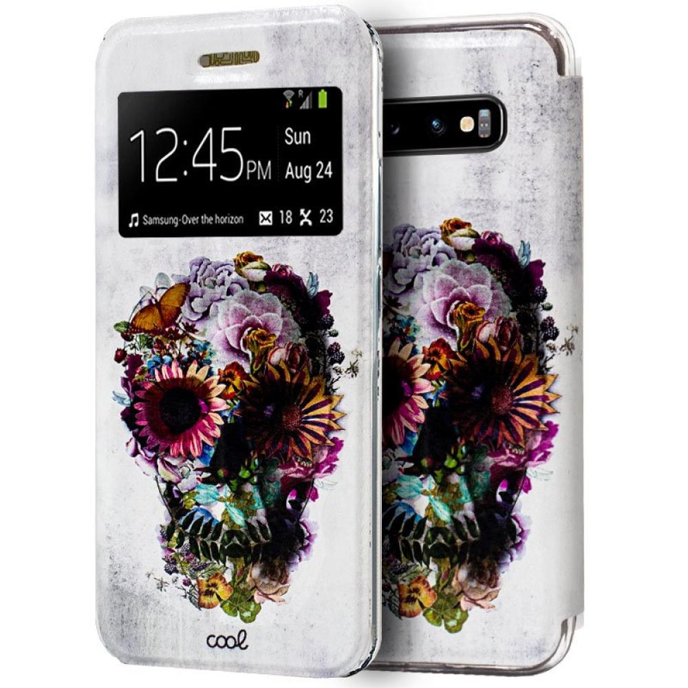 Funda COOL Flip Cover para Samsung G973 Galaxy S10 Dibujos Calavera