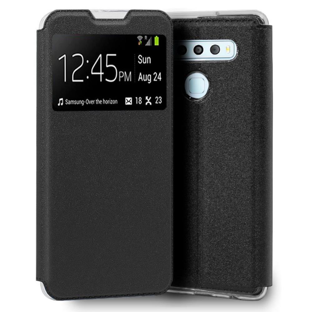 Funda COOL Flip Cover para TCL 10L Liso Negro