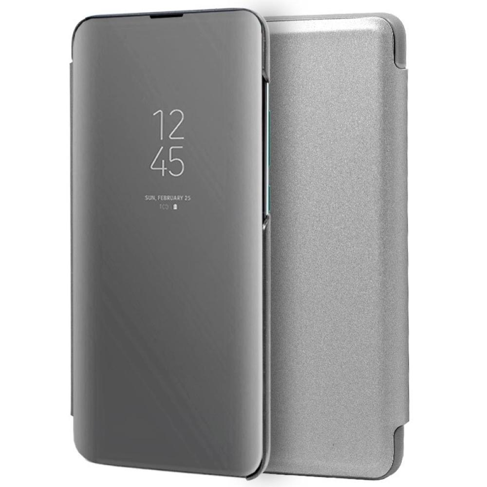 Funda COOL Flip Cover para Xiaomi Mi 9 SE Clear View Plata