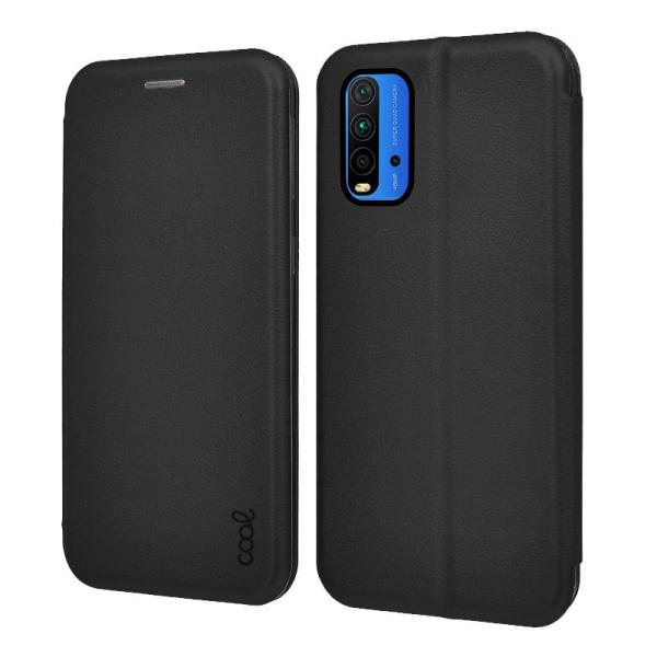 Funda COOL Flip Cover para Xiaomi Pocophone M3 / Redmi 9T Elegance Negro