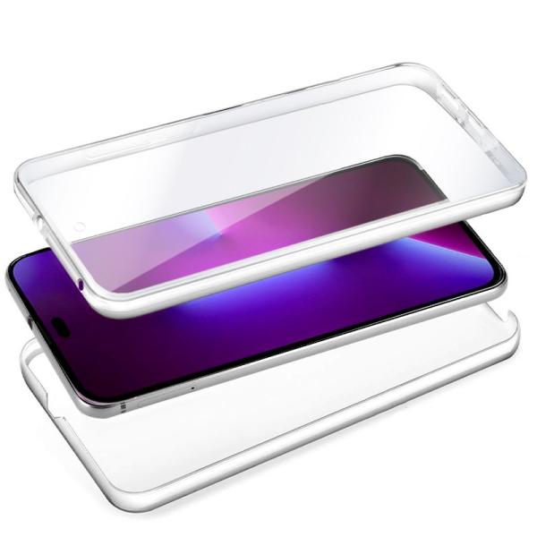 Funda COOL Silicona 3D para iPhone 14 Pro (Transparente Frontal + Trasera)