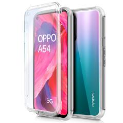 Funda COOL Silicona 3D para Oppo A54 5G / A74 5G (Transparente Frontal + Trasera)