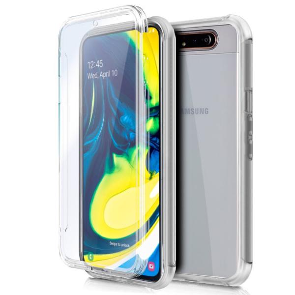 Funda COOL Silicona 3D para Samsung A805 Galaxy A80 (Transparente Frontal + Trasera)