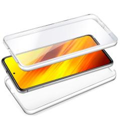 Funda COOL Silicona 3D para Xiaomi Pocophone X3 / X3 Pro (Transparente Frontal + Trasera)