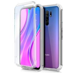 Funda COOL Silicona 3D para Xiaomi Redmi 9 (Transparente Frontal + Trasera)