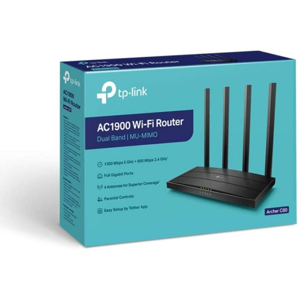 Router Inalámbrico TP-Link Archer C80 1900Mbps/ 2.4GHz 5GHz/ 4 Antenas/ WiFi 802.11ac/n/a - n/b/g - Imagen 4