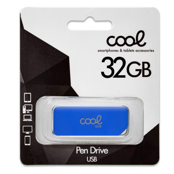 Pen Drive USB x32 GB 2.0 COOL Board Azul