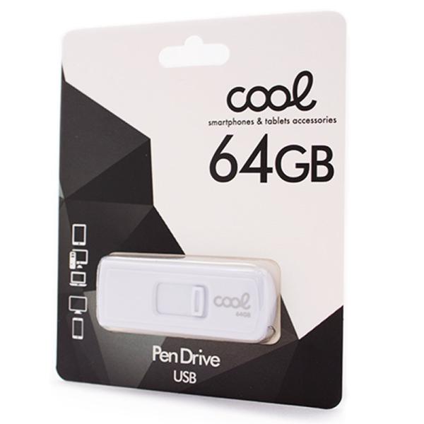 Pen Drive USB x64 GB 2.0 COOL Basic Blanco