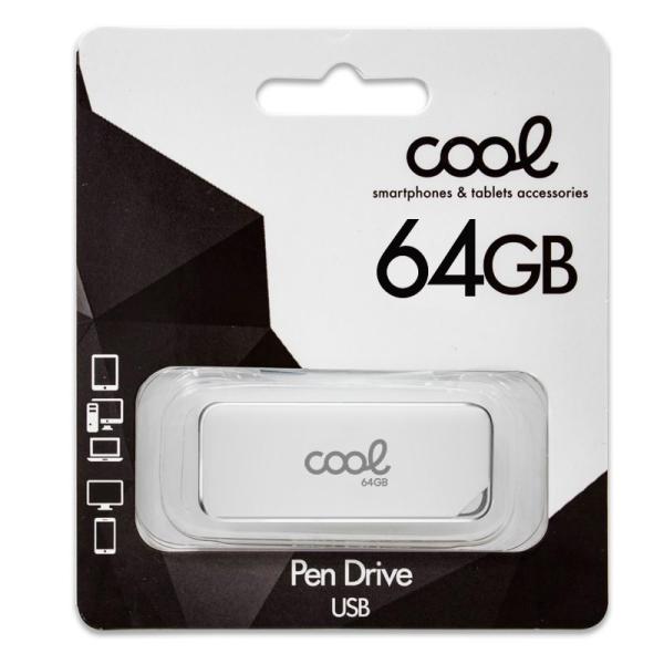 Pen Drive USB x64 GB 2.0 COOL Board Blanco