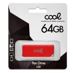 Pen Drive USB x64 GB 2.0 COOL Board Rojo