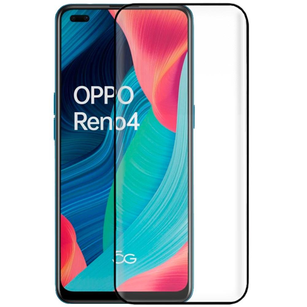 Protector Pantalla Cristal Templado COOL para Oppo Reno 4 (FULL 3D Negro)