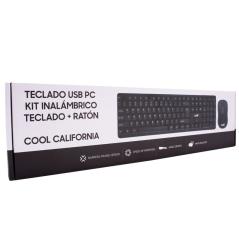 Teclado Español USB PC Kit Inalámbrico + Ratón COOL California